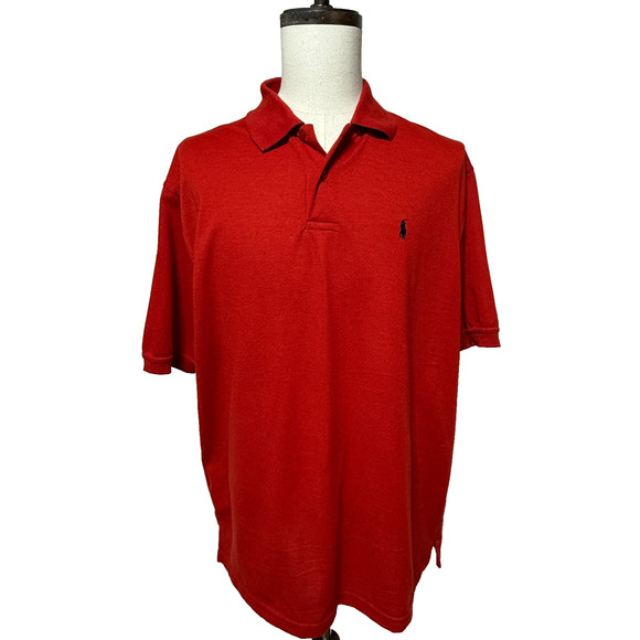Polo Ralph Lauren Shirt Mens 3XL Red Short Sleeve Golf Polo Preppy Christmas - Picture 4 of 9